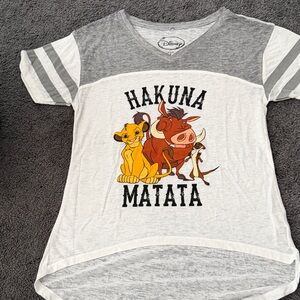 Disney Hakuna Matata Tee - Gray and White